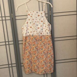 American Eagle Floral High Neck Mini Dress